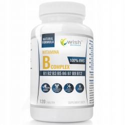 WITAMINA B COMPLEX B1 B2 B3 B5 B6 B7 B9 B12 - 120 Tabletek 100% RWS